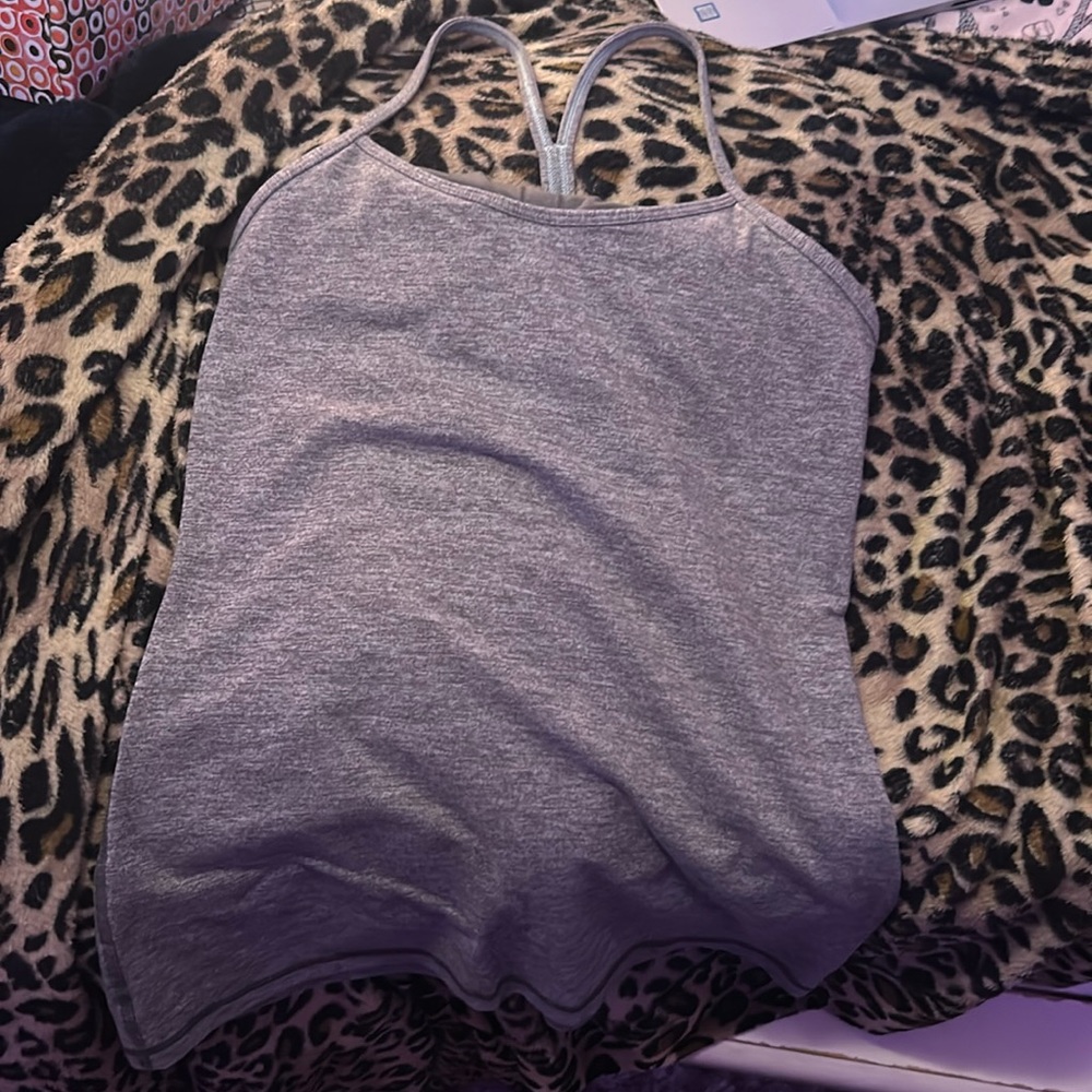 lululemon grey strap tank top